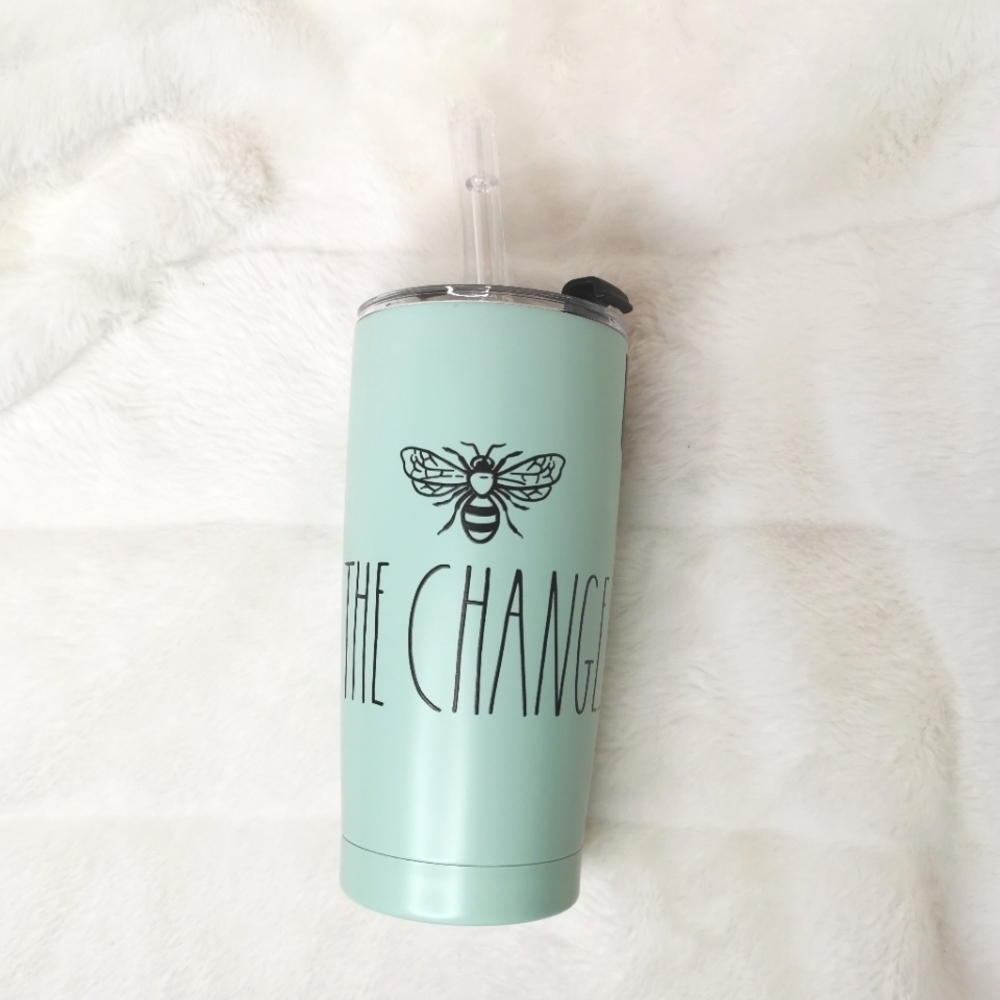 Rae Dunn 2022‎ Bee The Change Insulated Stainless Steel Travel Cup